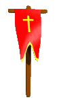 cross on red banner