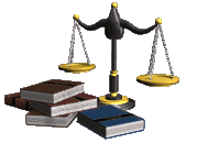 judicial scale and law books
