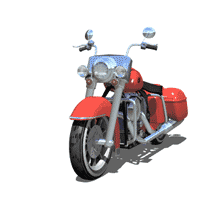 motorcycle with headlight flshing