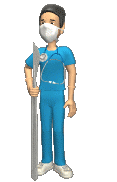 nurse with scalpel in hand