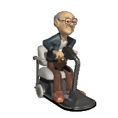 old man on scooter