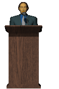 politician speaking