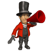 ringmaster with megaphone