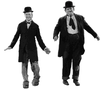Stan and Ollie carrying on