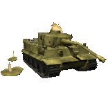tiger tank burning