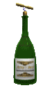 wine bottle with cork screw