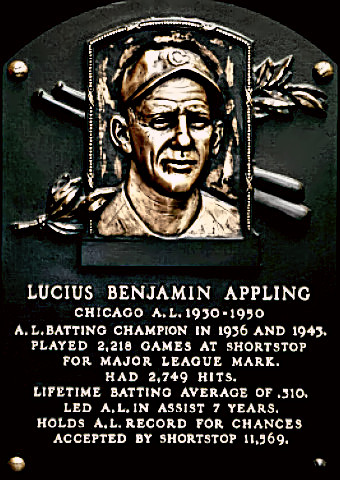 Luke Appling Hall of Fame Plaque