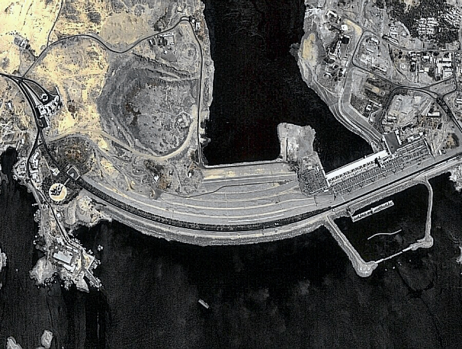 Egypt's Aswan High Dam - satellite image