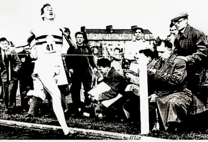 Roger Bannister making track history