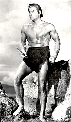 Actor Lex Barker as Tarzan