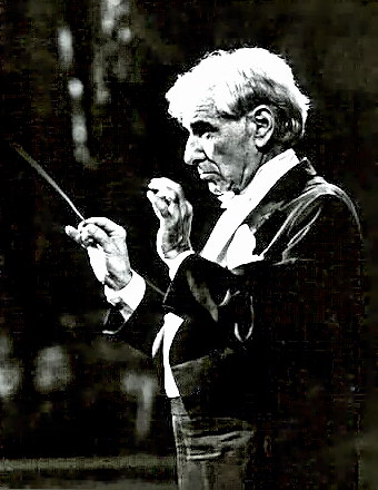 Conductor Leonard Bernstein