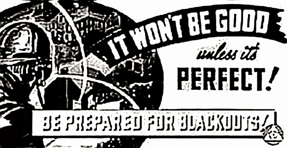 WW-II blackout civil defense poster