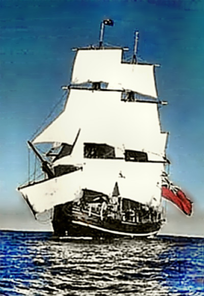 HMS Bounty under sail