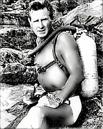 Actor Lloyd Bridges in Sea Hunt garb
