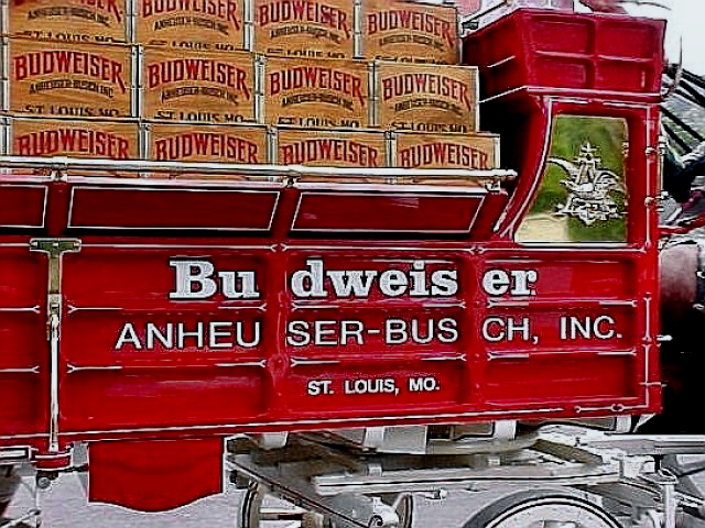 Budweiser old beer wagon