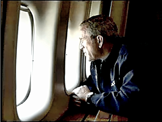 President Bush sees Katrina from his sky box