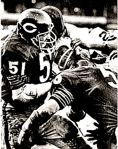 Mr. Butkus trying to remove head of ball carrier
