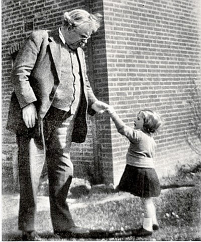 Writer G. K. Chesterton and child