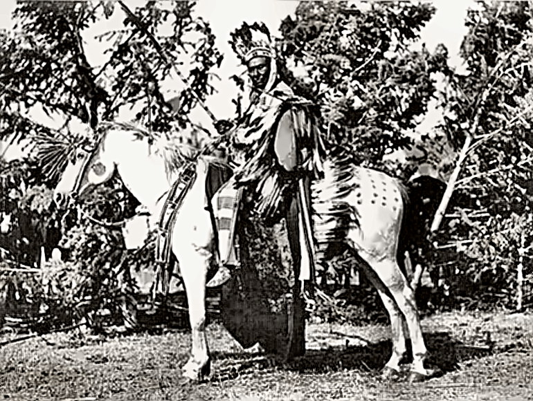 Chief Joseph on horseback