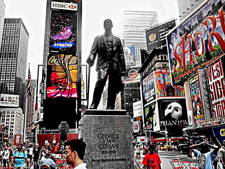 George M. Cohan's Broadway statue