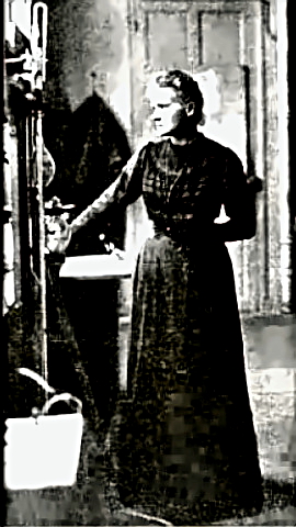 Nobel Scientist Marie Curie in the lab