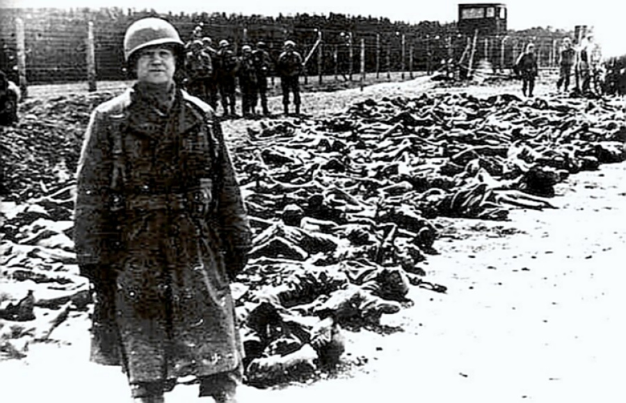 Dachau corpses liberated by USA at end of WW-II
