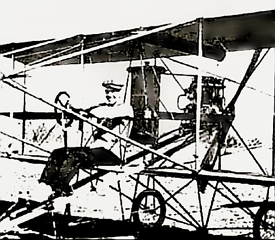LT T.G. Ellyson, USN, in plane