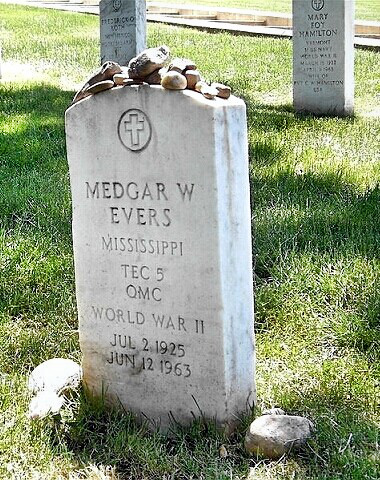 Medgar Evers Arlington headstone