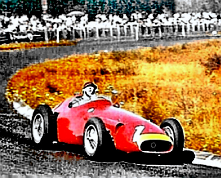 Juan Manuel Fangio in the German Grand Prix of 1957
