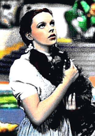 Actress Judy Garland in Wizard of Oz