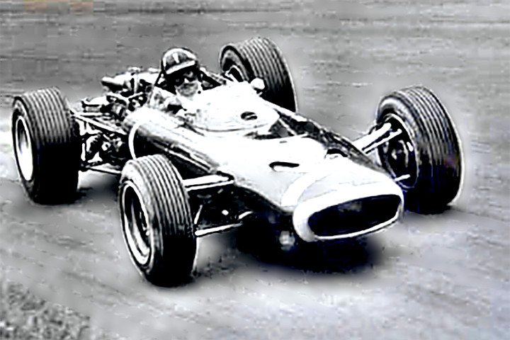 F-I Champ Auto Racer Graham Hill in a Lotus