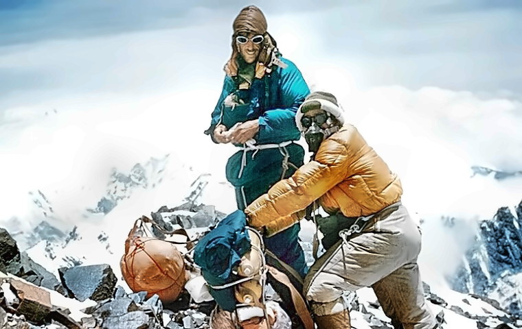 Sir Edmund Hillary and Tenzing Norgay at the Top of the World
