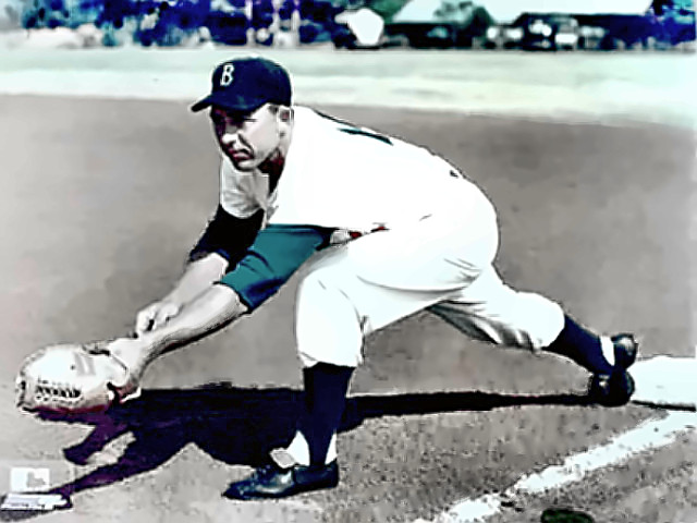 Dodger first baseman Gil Hodges