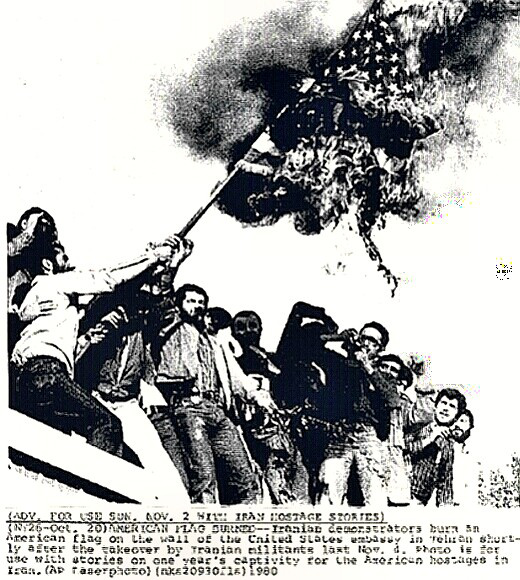 Iranian terrorists seizing US Embassy in 1979