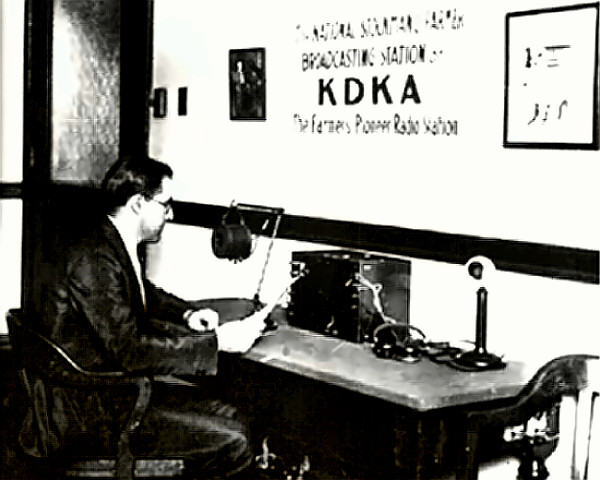 Radio Station KDKA studio circa 1923