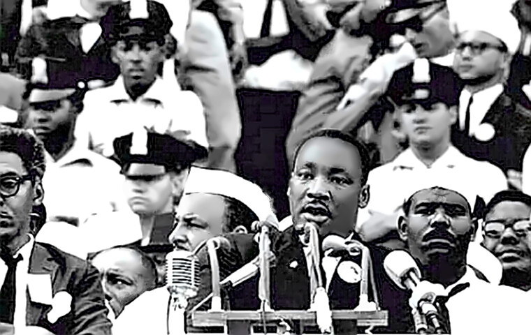 Rev. Martin Luther King, Jr. speaking at Lincoln Memorial
