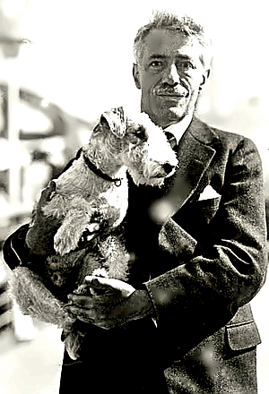 Fritz Kreisler with his dog