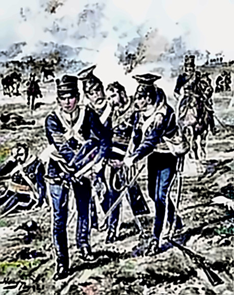 Light Brigade (13th Light Dragoons) Lance-Sergeant (later Captain) Joseph Malone awarded Victoria Cross - helping carry a mortally wounded Captain Webb from the field at Balaclava