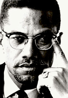 Pensive Malcolm X
