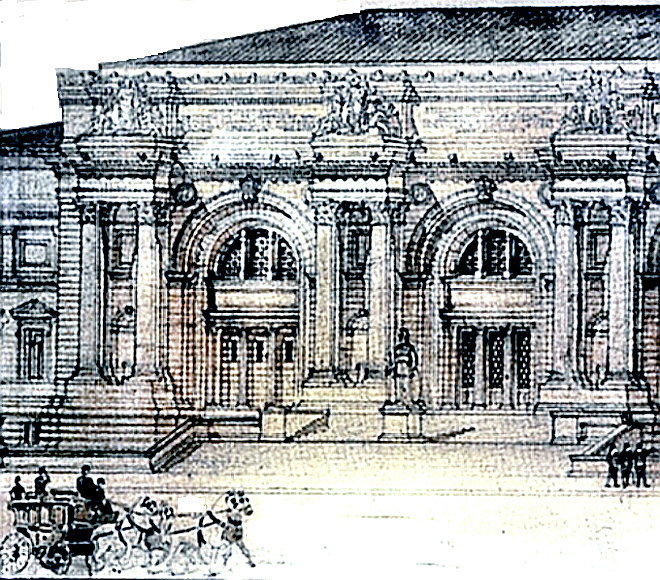 Original drawing of Met exterior