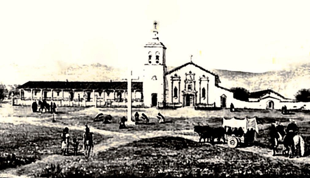 Painting of Mission Santa Clara de Asisi