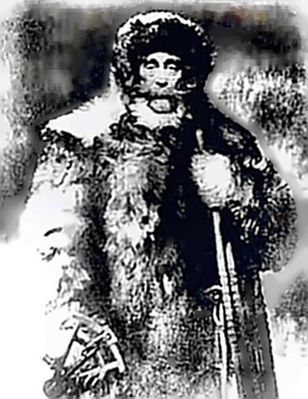 Explorer Robert E. Peary dressed for the Pole