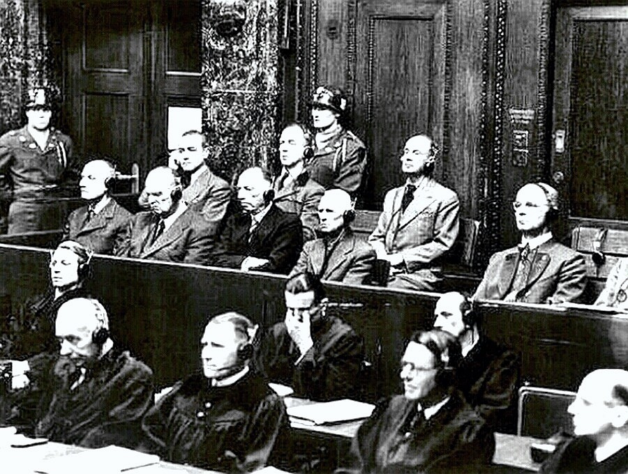 prisoner dock at Nuremberg trials