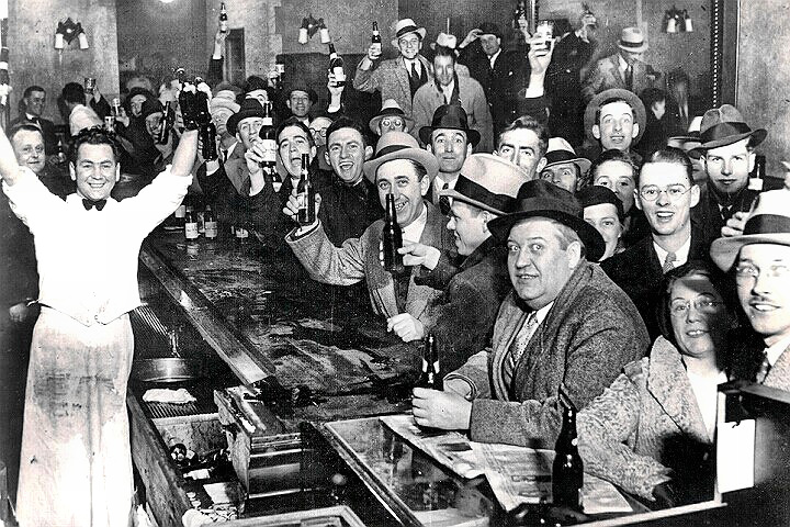 Prohibition ends bar scene