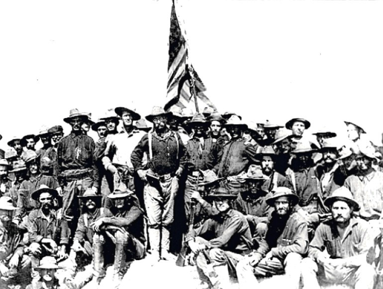 Teddy Roosevelt with his Rough Riders