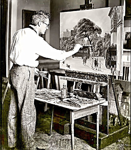 Artist John Sloan at work