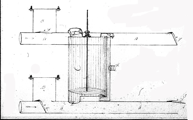 Fitch's steamboat patent sketch