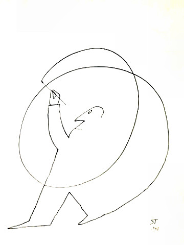 Cartoonist Saul Steinberg
