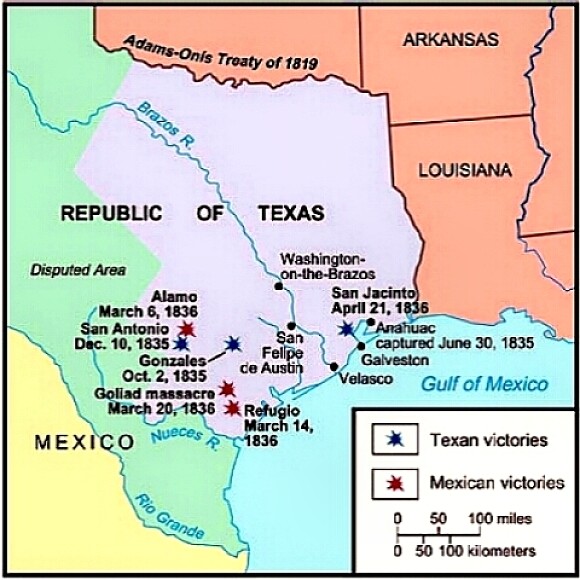 Texas Revolution Map