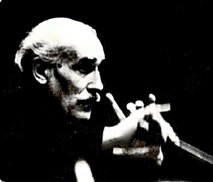 Conductor Arturo Toscanini at work